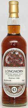 ロングモーン43年 1965年ヴィンテージ / ゴードン＆マクファイル（GM） ケルティックラベル OLD VINTAGE FOR JIS　44.4％　Cask　No.68    リフィルシェリーバット